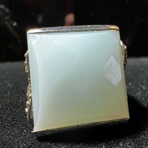 Statement ring with Chalcedony stone on a Sterling silver setting